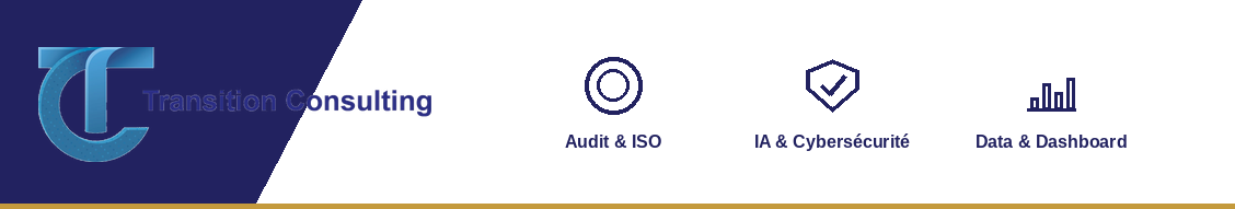 Transition Consulting — Audit & ISO, IA & Cybersécurité, Data & Dashboard